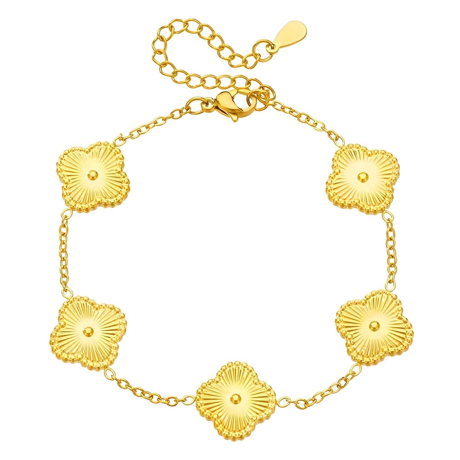 Adorable Gold Flower Pendant Bracelet | Aubrelade & Co