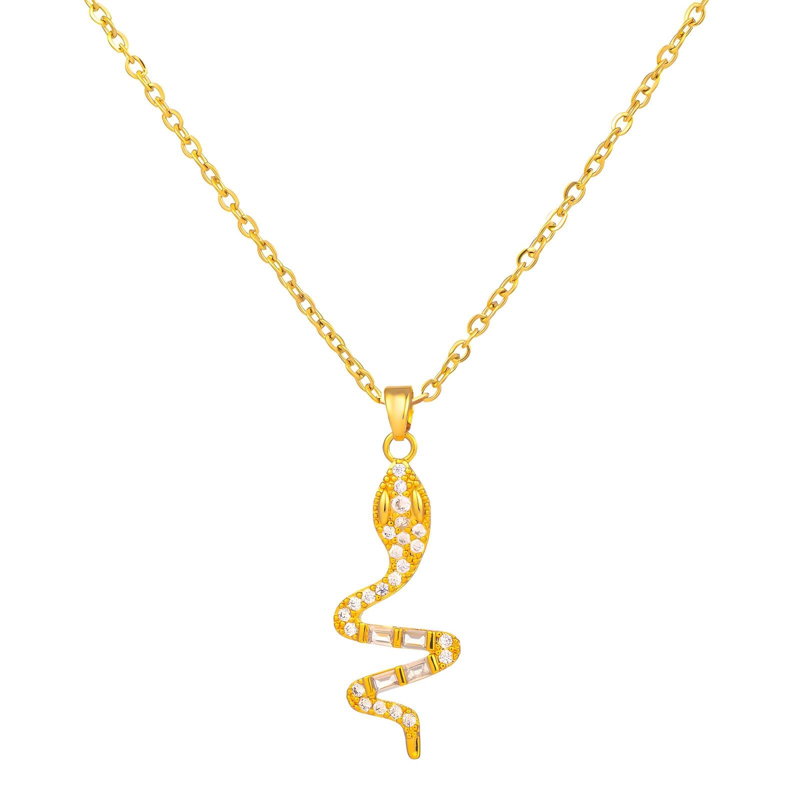Adorable Snake Pendant Necklace | Aubrelade & Co