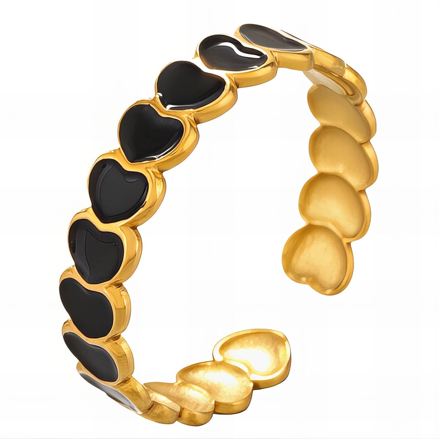 Noir Heart Adjustable Ring | Aubrelade & Co
